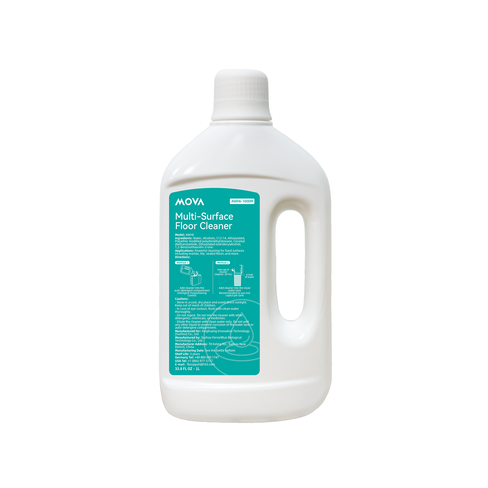 MOVA Multi-Surface Floor Cleaner 1000ml for P50 U/P50 PU/V50 U/Mobius 60/Z60 U/E40 U